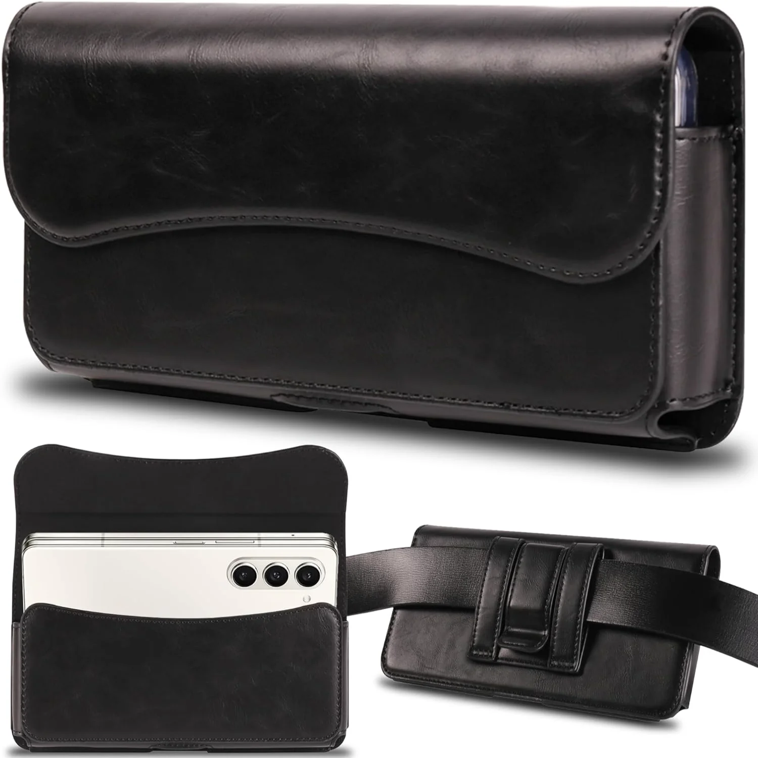 

Holster for 15 Max 15 Plus, 14 Max 13 Max, S24 Plus Fold 5/4/ - Cell Phone Case with Belt Clip [ Closure] Phone Belt Holde