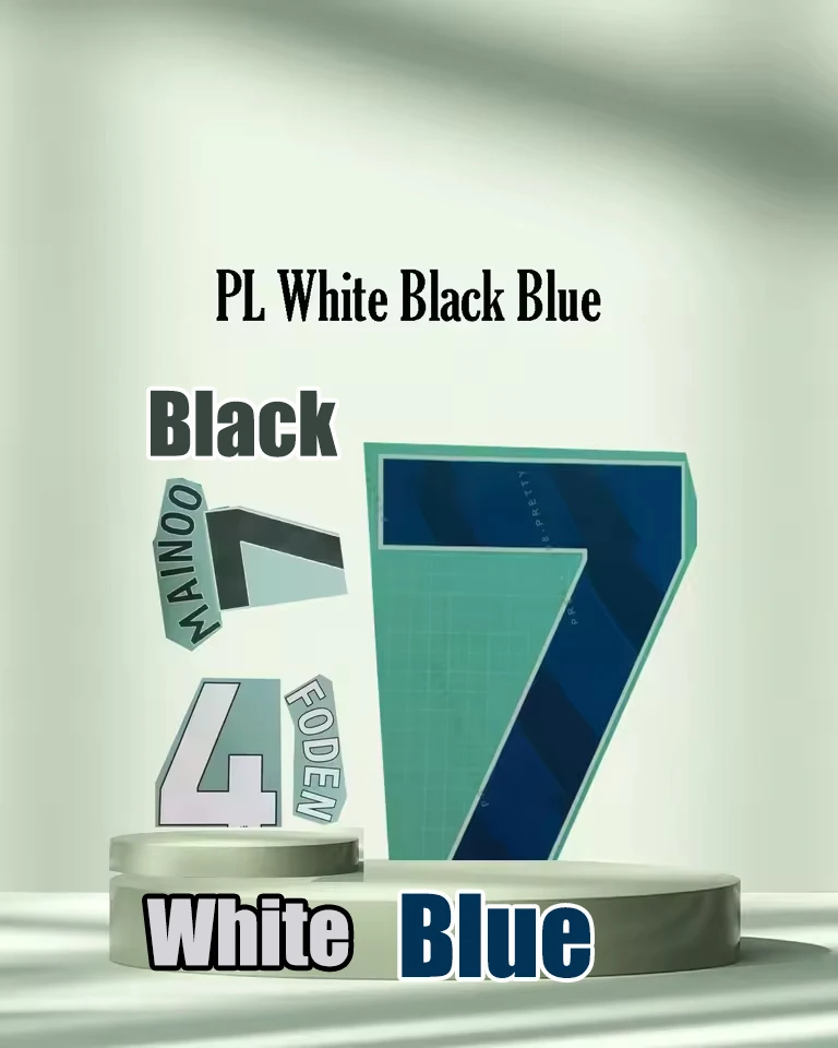 

2024/25 CALAFIORI PL White Blue and Black Name sets Foden Mainoo name and number top quality iron on Customize nameset 2025
