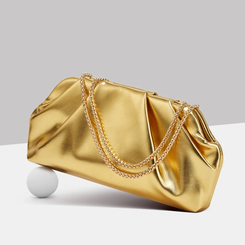 

Bolso de nube plegable femenino tendencia bolso de plata bolsa de cadena multifuncional