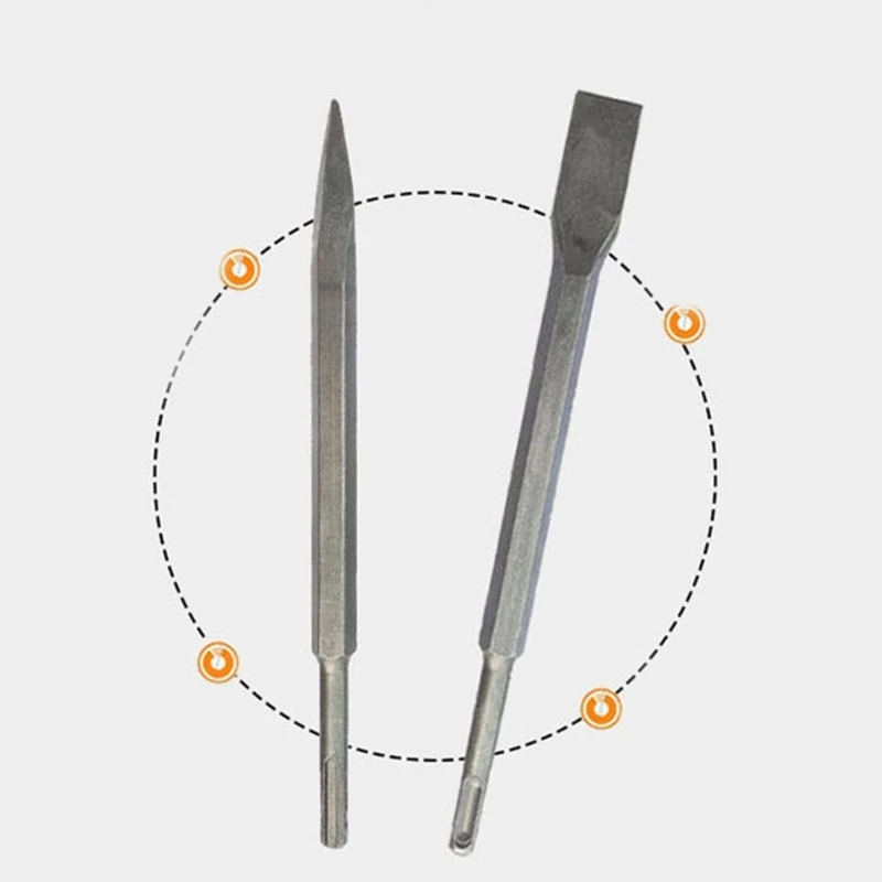 4PCS SDS Meißel Set Point Gouge Flachmeißel Elektrischer Hammerbohrer