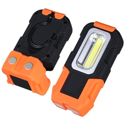 2 Pack Portable LED Work Light, Hanging Hook & Magnetic Flashlight, Battery Operated for Repairing, Emergen