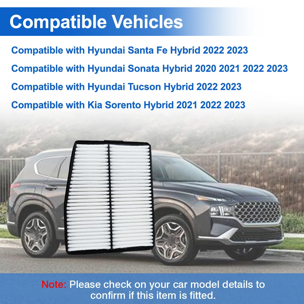 

1 Pc For Hyundai Sonata Hybrid 2020 2021 2022 2023 Car Engine Air Filter 28113-L5100 28113-P0400 Accessories
