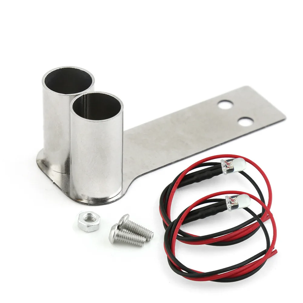 1PCS Stainless Steel RC Car Simulation Exhaust Pipe LED Modified Upgrade Part for 1/10 RC Drift Car Model Accessories