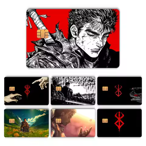 Anime A-Berserk-S Card Stickers Ultra-thin Waterproof Scratch Resistant Sticker, Personalized BankCardSticker