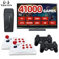 VILCORN-consola de videojuegos Arcade, palo de juego de TV 4K con doble Arcade Joysitck, 41000 juegos para MAME/Sega/PS1/Atari, regalo para niños