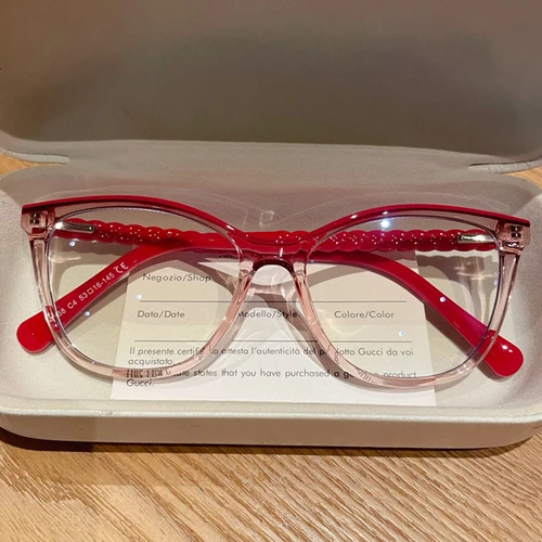 Imagen 2 del producto ISLINO TR90 gafas de lectura antiluz azul para mujer, gafas fotocromáticas con prescripción de ojo de gato, gafas de lujo para hipermetropía y miopía