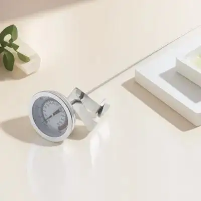 Medidor de temperatura de aceite de acero inoxidable, herramienta para freír vidrio de lectura instantánea, termómetro para alimentos con Clip, barbacoa en casa, uso en exteriores