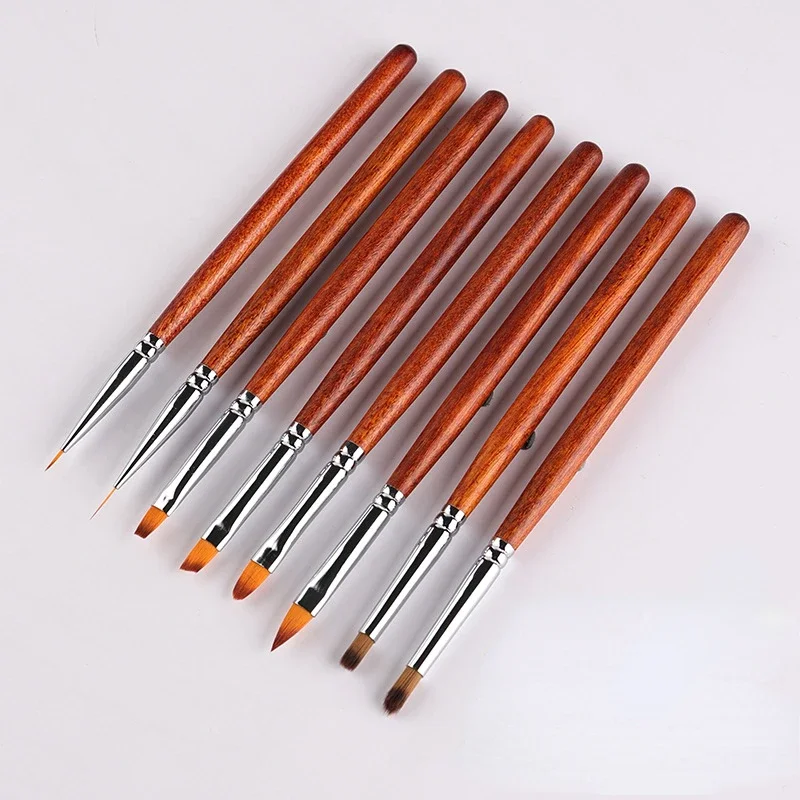 

Nail Pen Set Brush Mahogany Pole Nail Pull Line Gradient Pen Painted Carved Nail Art Brush Wholesale Nails Brushes