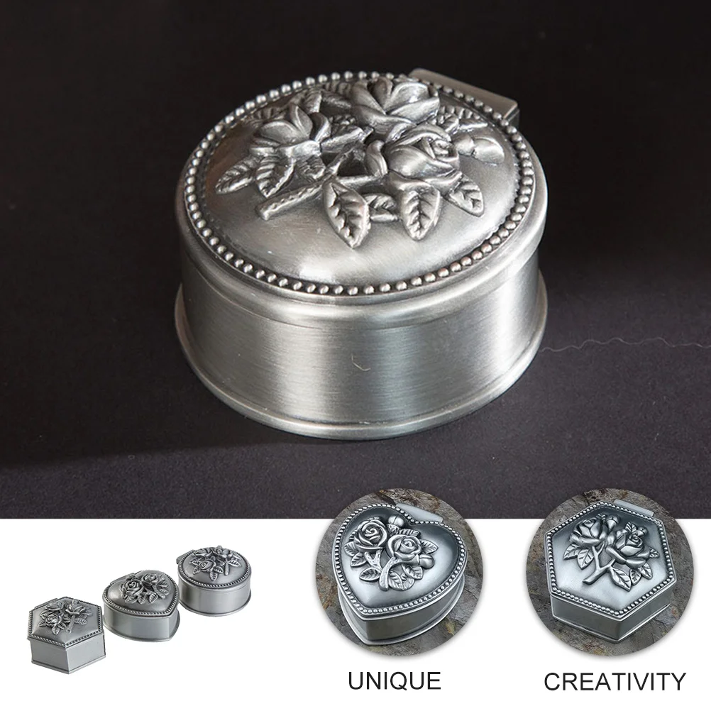 

3pcs Vintage Box Retro Trinket Organizer For Rings Necklaces Watches Jewelry Storage Holder Gift Packaging Case Jewelry