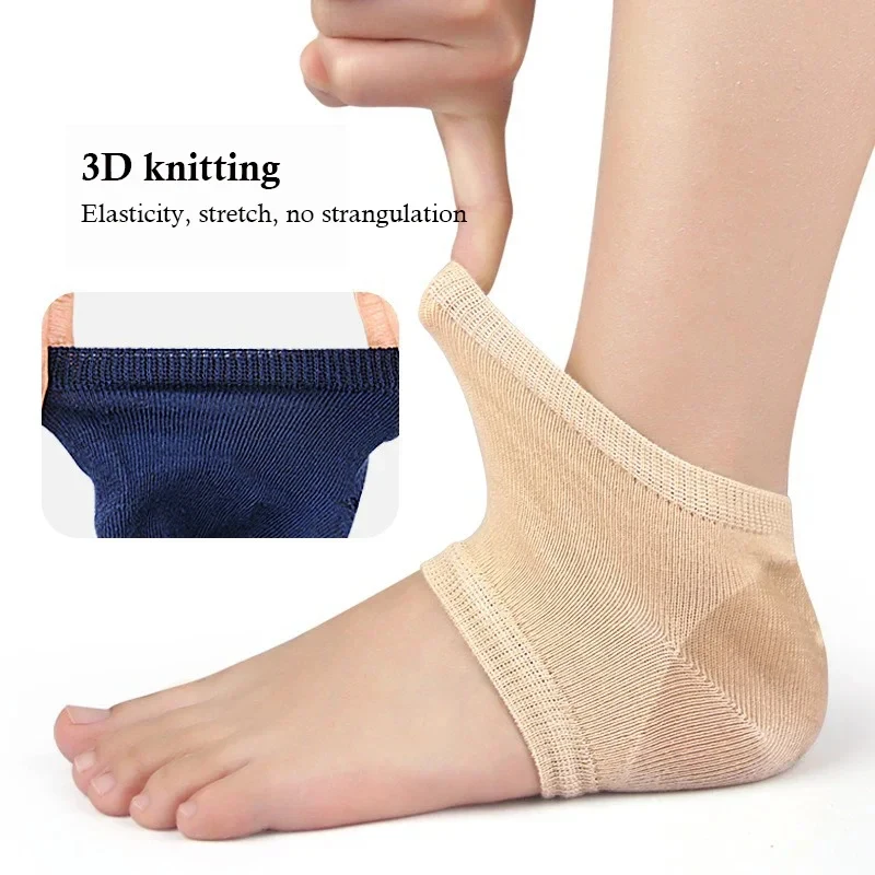 Heel Protectors Gel Heel Protectors Anti Cracked Feet Half Size Socks unisex Foot Care Pads 2Pcs/4Pcs view 3