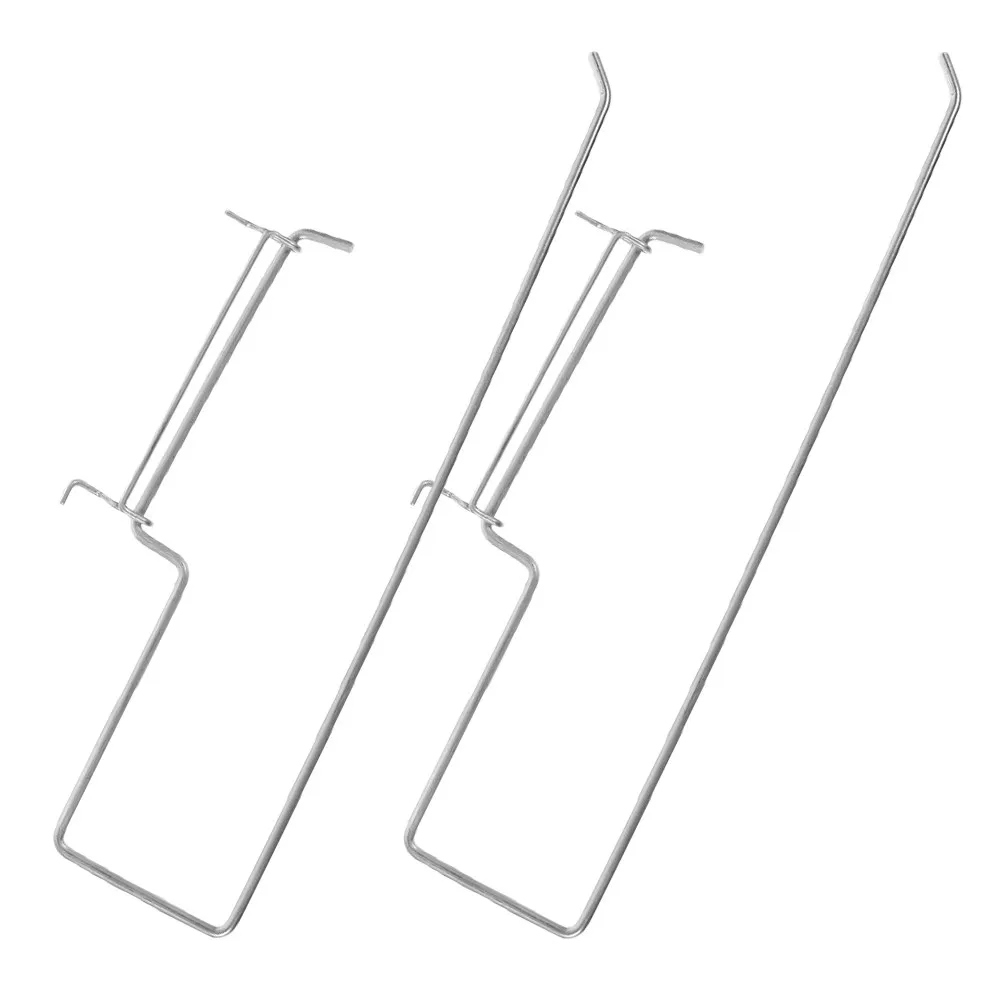 

2Pcs Wall Mount Pegboard Hooks Metal Paper Towel Holder Heavy Duty Kitchen Garage Workshop Organizer Storage Rack