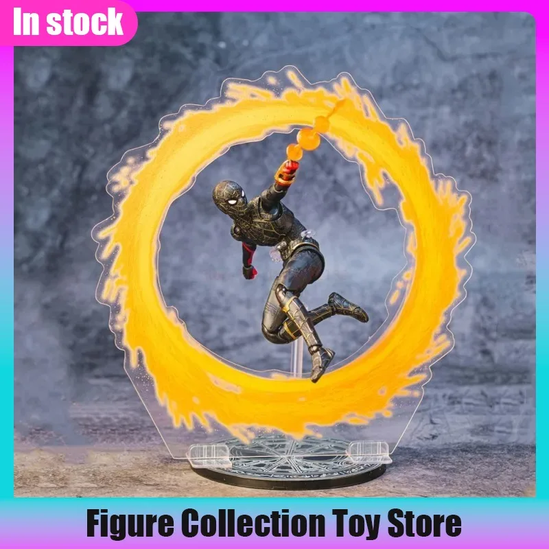 Original Shf Marvel Spiderman No Way Home Black & Gold Suit Collection Action Figure Toy Decoration Model Limited Collections - view 3