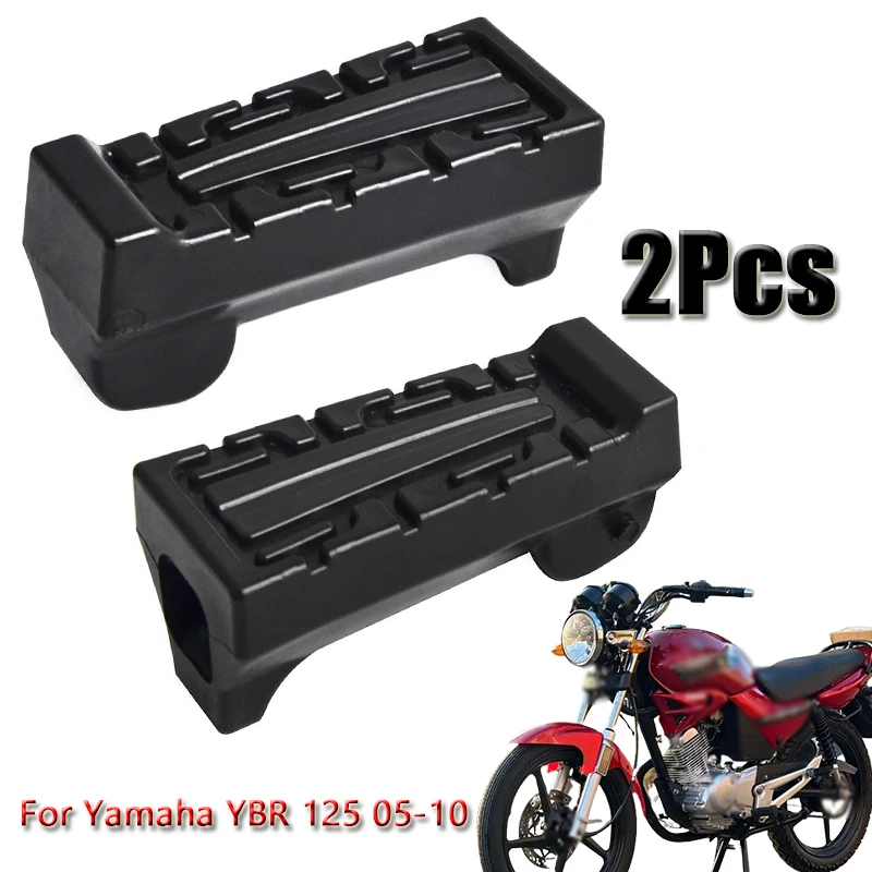 1 par de apoyapiés de Pedal delantero de goma R/L para Yamaha YBR 125 Repose Pieds Moto accesorios de motocicleta herramientas de repuesto