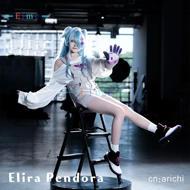 Elira Pendora Cosplay Costume Vtuber Cosplay Women Cute Suspender Suit Halloween Carnival Uniforms Custom Made