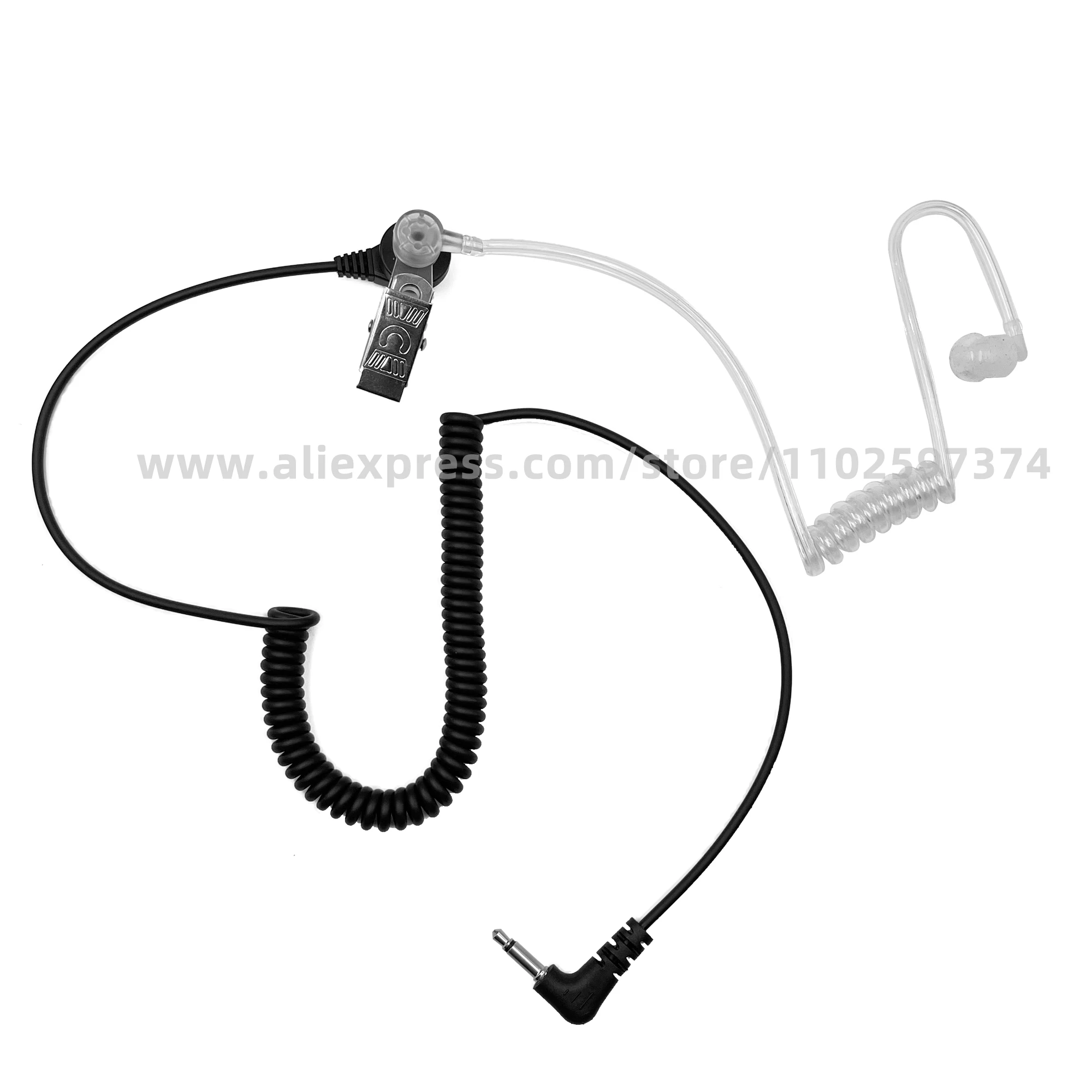 

Acoustic Tube Headset for Two-Way Radio, Earpiece Jack, Audio Coil, 3.5mm, Listen Only, Walkie Talkie peaker Accessories