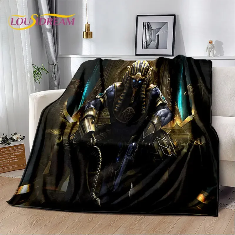 3D Egyptian mythology Pharaoh Hieroglyphics Soft Plush Blanket,Flannel Blanket Throw Blanket for Living Room Bedroom Sofa Picnic