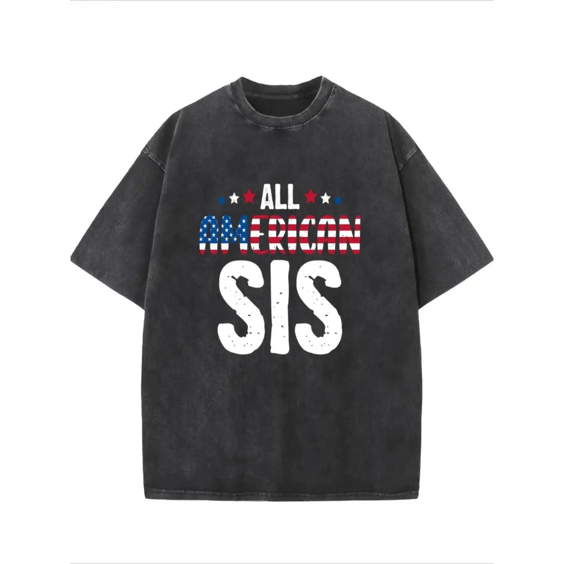 

Patriotic USA Flag T-Shirt - 4th Of July Family Matching Outfits - Soft Breathable Crew Neck Tee - Red White & Blue Independenc