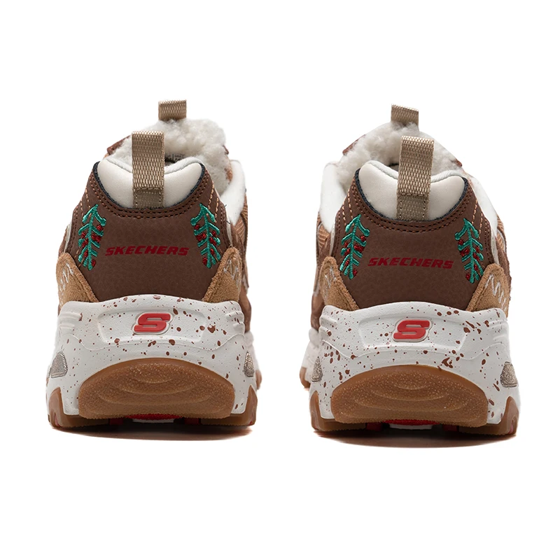 รองเท้าผู้หญิงสเกเชอร์รองเท้าหมีขนมปังขิงคริสต์มาสรองเท้าหิมะเรโทร แลม วูล แพนด้ารองเท้ารองเท้าผ้าใบหนา 149257-Tnbr