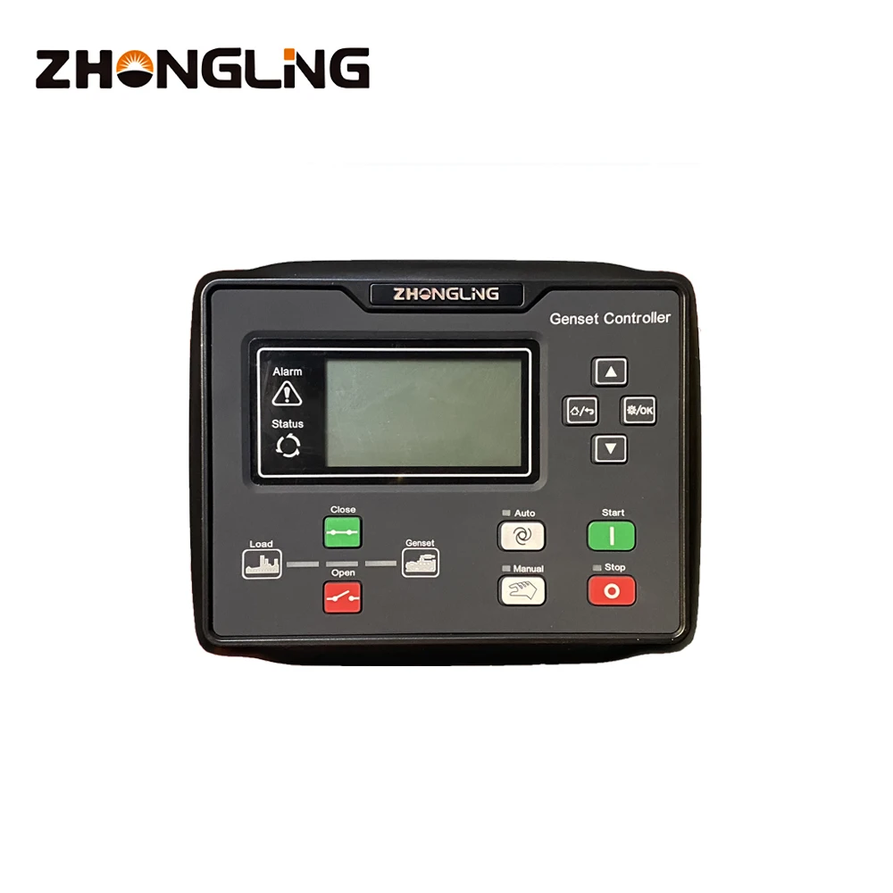 ZhongLing machine parts of genset universal controllers HQM6110CAN with LCD control panel