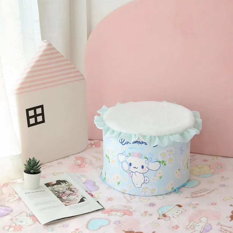 Kawaii Cute Japanese Cartoon Anime Stool Kuromied Round Low Stool Shoe Stool Washable Home Decor Gifts