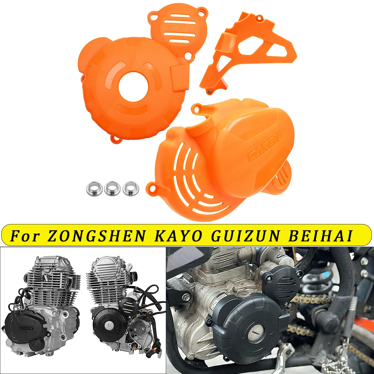 

Motorcycle Plastic Engine Clutch Guard Water Pump Cover Ignition Protector For KAYO BOSUER GUIZUN ZONGSHEN CB250-F Dirt bike