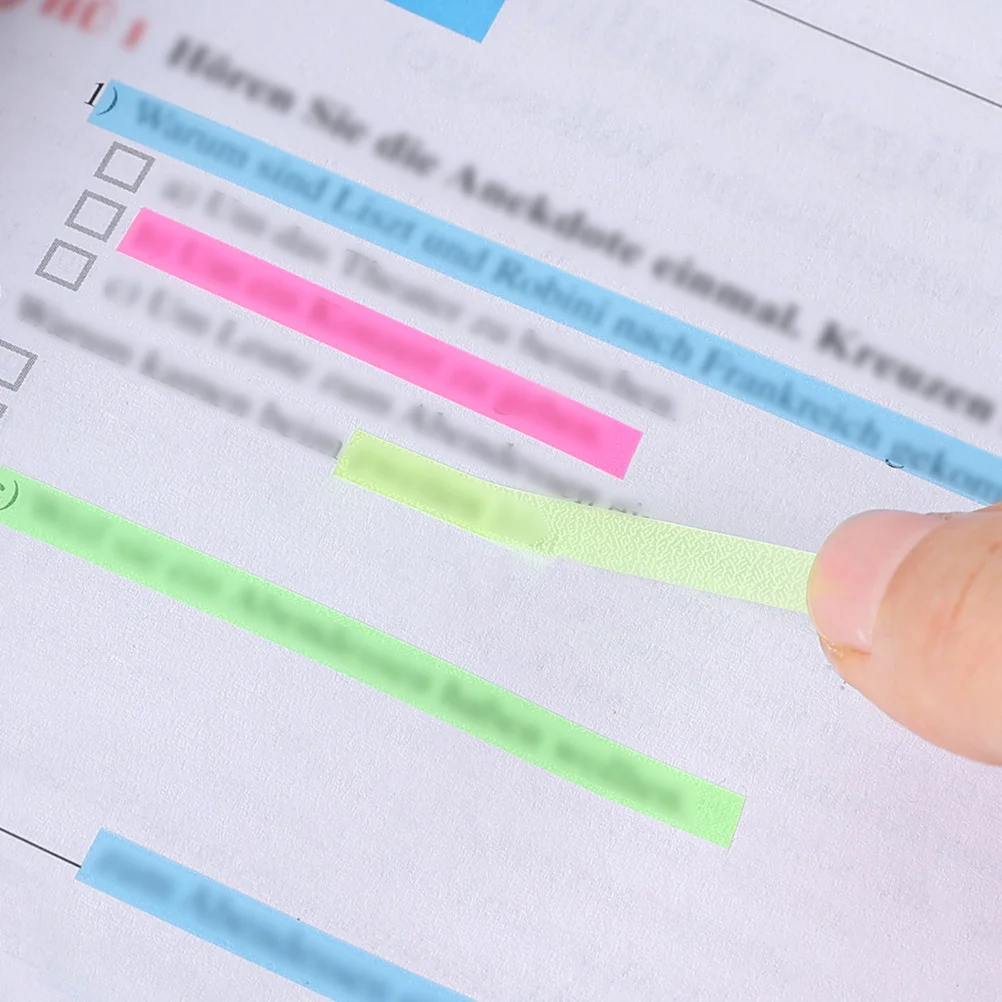 Tiras de lectura transparentes, 5 hojas, cinta resaltadora transparente para ayuda de lectura, soporte para dislexia para niños, escuela