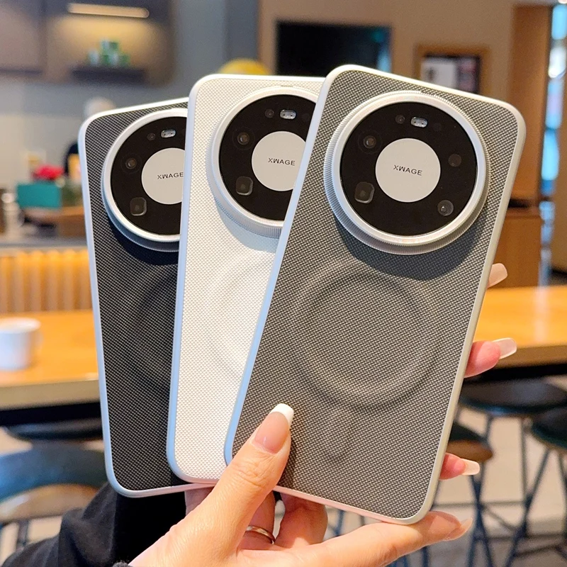 

Fashion Phone Case For HuaWei Mate 80 Pro Max Magnetic PC Hard Shell Protection Solid Color For Mate 80 Shockproof Back Cover