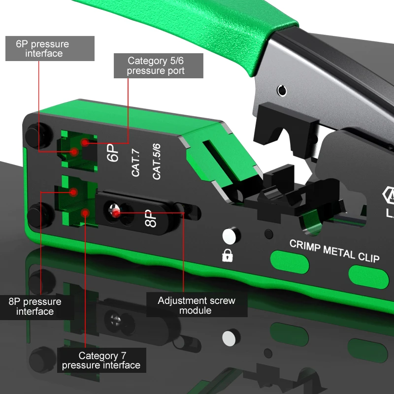 LAOA Terminal Crimping Pliers Network Tools Mini Electrical Pliers 6P 8P CAT5/6/7 Wire Cutter Stripper High Precision Clamp Sets