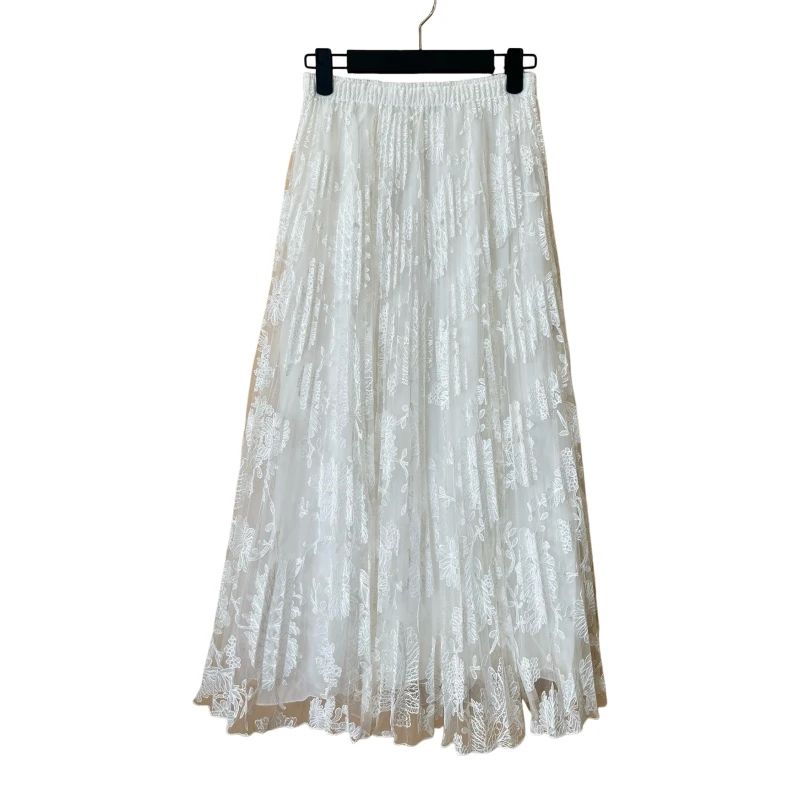 Women's Skirt Beautiful High Street Temperament Pleated Skirt with Elastic Waist – Fashionable Comfortable for Every Day AF1633