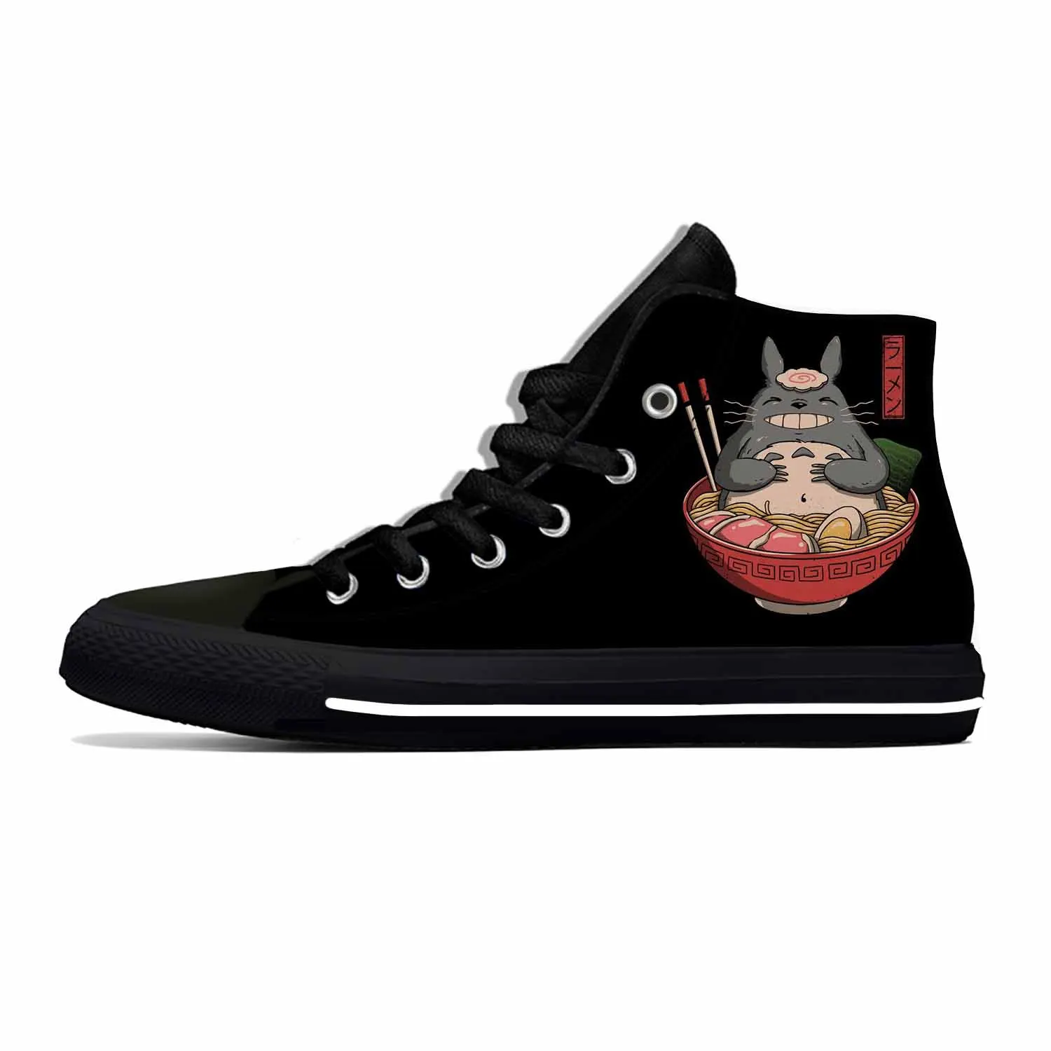 Hot Anime Cartoon Great Ramen Wave Kanagawa Casual Shoes Lightweight High Top Casual Board Shoes Breathable Men Women Sneakers