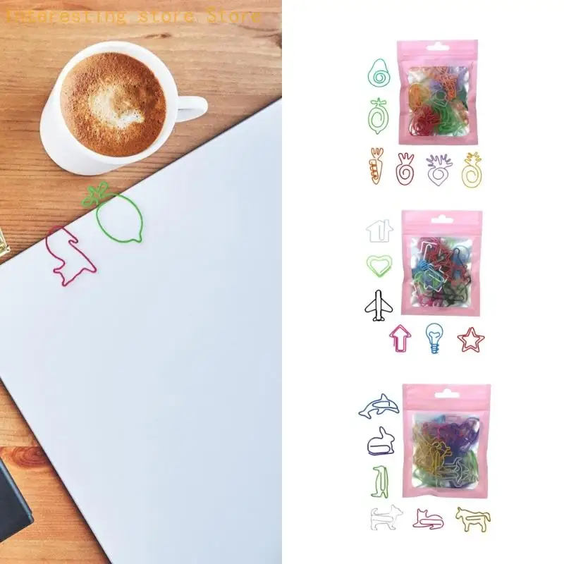 Creative Paper Clip Multicolored Metal Paper Clamp Bookmarks Clips For Holding Photo Envelopes File Document Postcard 55KC