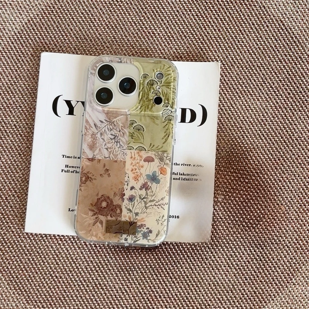 الرجعية النمط الصيني الزهور الملونة الربط للصدمات واقية غطاء الهاتف القضية آيفون 17 16 15 14 برو ماكس #5