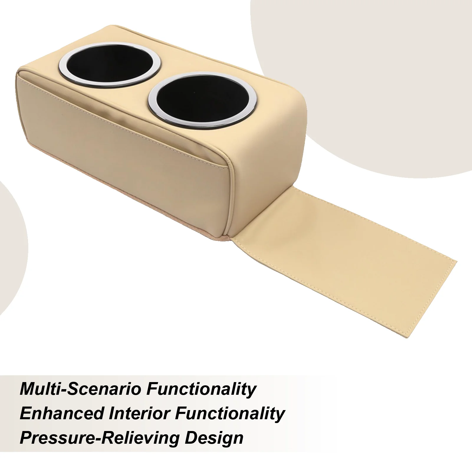 Car Cup Holder Modern Leather Storage Couch Drink Holder Car Backseat Organizer For Cell Phone Snack Remote Water Bottle Truck