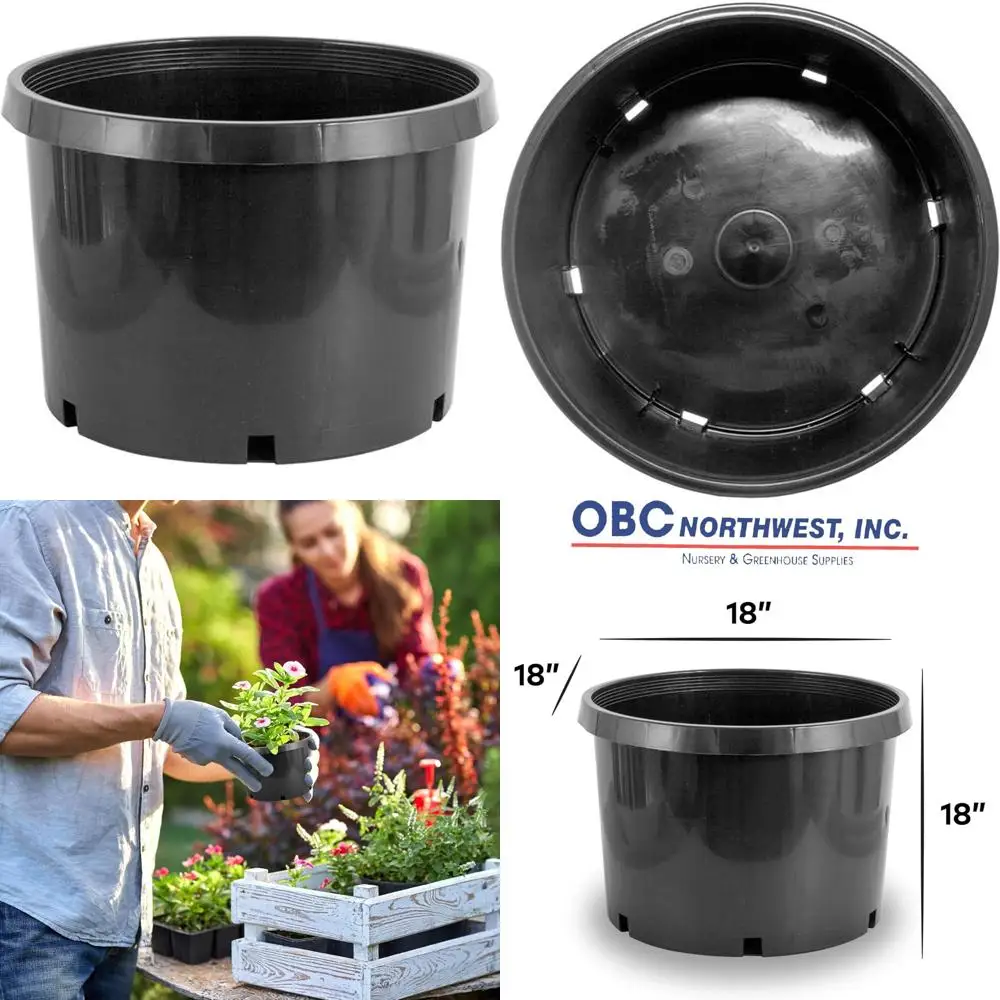 

Пластиковая сеялка премиум-класса pro cal, 10 галлонов, цветочные травы, овощной сад, горшки для выращивания с дренажными отверстиями для улицы и помещения