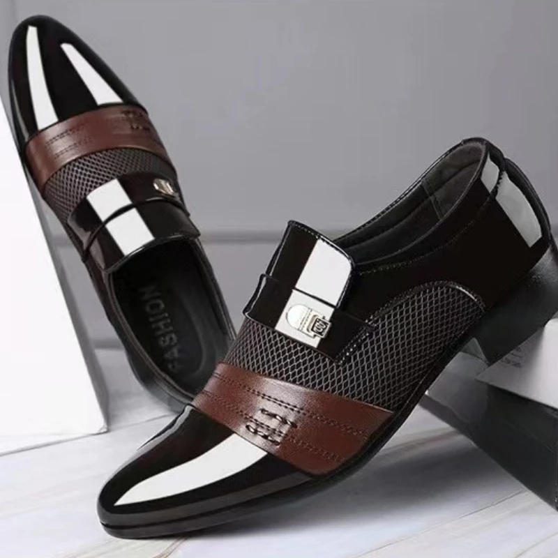 Spring  Autumn New Fashionable Versatile Dress Shoes Elegant Simple Men's Shoes Casual  Comfortable Thick soled Shoes