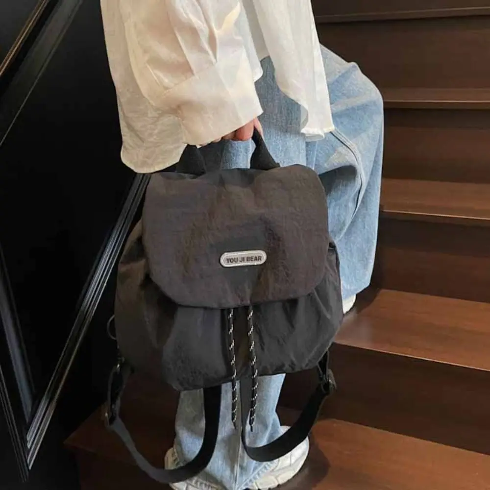 

Creative Solid Color Drawstring Backpack Quick-dry Large Capacity Students School Bag Travel Bag Storage Bag Shoulder Bag Travel