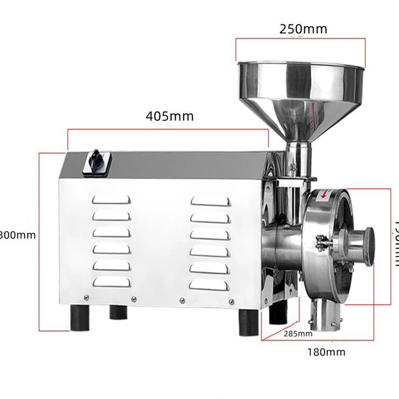 Commercial-Grade Ultra-Fine Milling Machine for Whole Grains and Cereals Chili Pepper & Sichuan Pepper Powder Mill Stainless