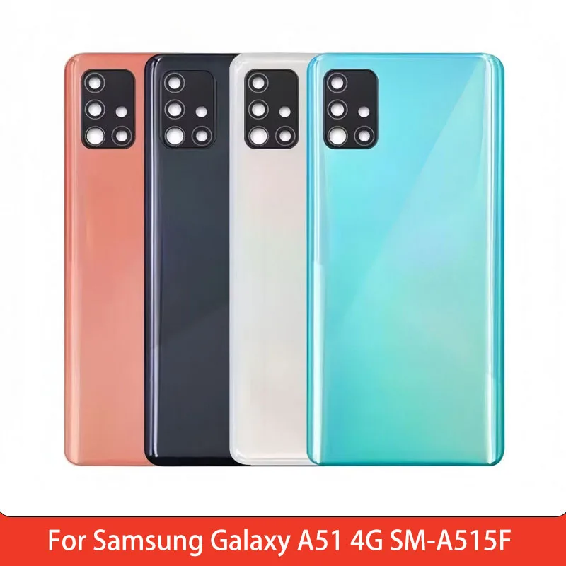 Задняя крышка аккумулятора для Samsung Galaxy A51 4G SM-A515F Материал ПК Задняя крышка Ремонт Запасная часть