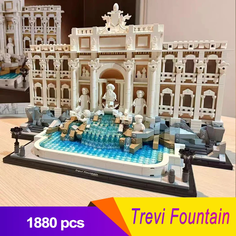 

В наличии, новинка 2023 года, MOC 21062, фонтан мира Trevi, строительный блок, мировая архитектура, кирпич, сборная игрушка для взрослых, подарки для детей