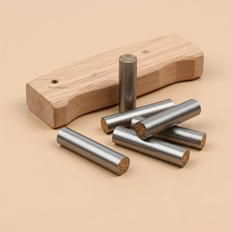 5/6mm Mosaic Pin Rivets for Knife Handle Patch Screw Brass Mosaics Rivets Nail Steel Tube Slingshot Patch Rivet Length 30mm
