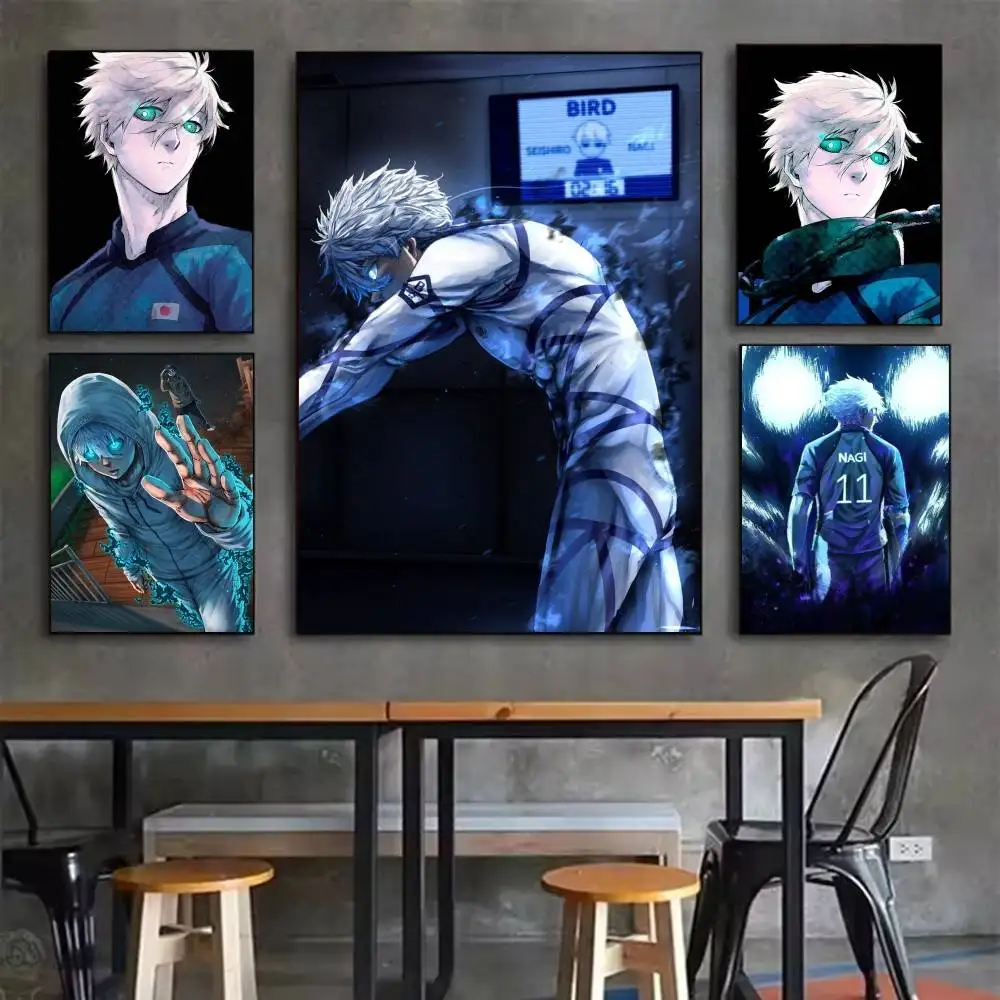 Seishiro Nagi Blue Lock Manga   Poster Waterproof HD Art Wall Decal Self-Adhesive Print