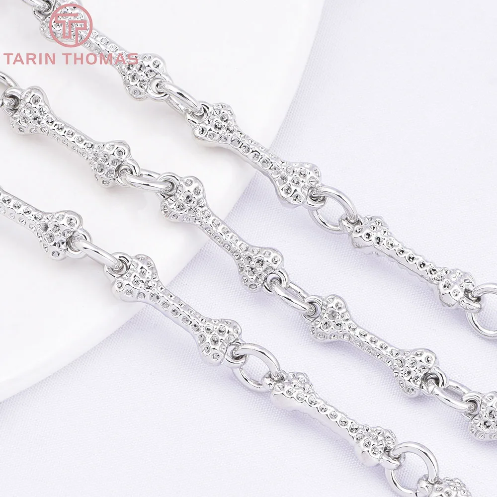 (10398) 1Meter 24K Champagne Gold Color Alloy Bone Shaped Bag Chain Necklace Chains High Quality DIY Jewelry Making Accessories view 5