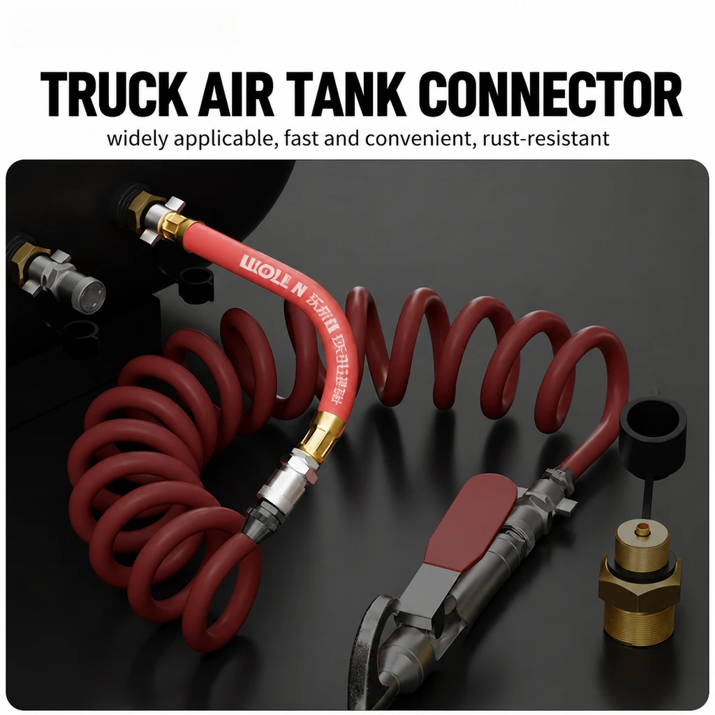 Truck Air Tank Gas Take-off Pipe Air Intake Valve Connector Pneumatic Dust Blower Connection Fitting For Large Freight Vehicle