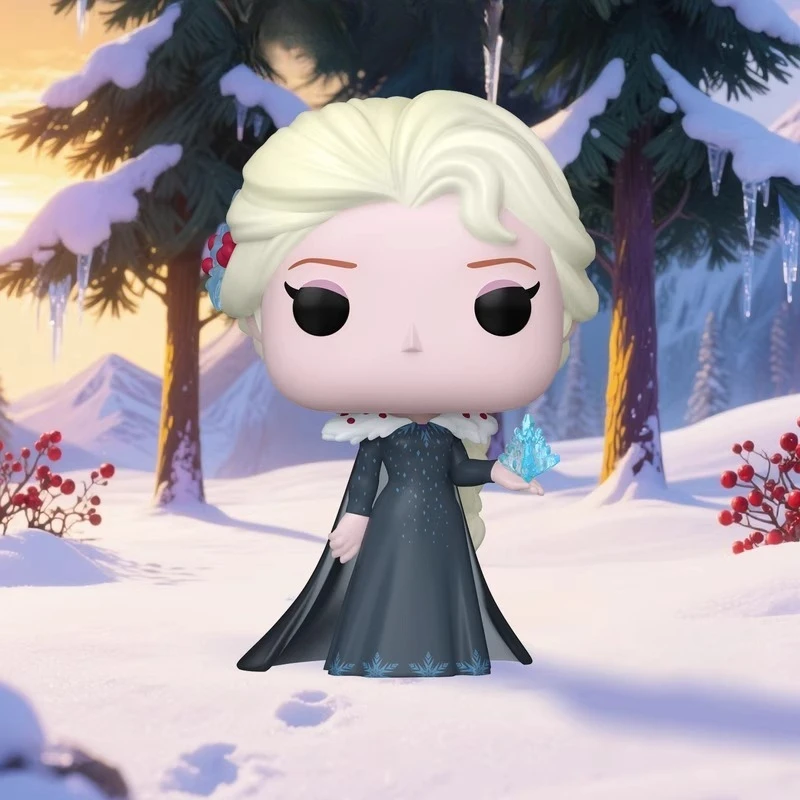 Edición genuina FUNKO POP 《Disney Frozen Princess Elsa 》 acción de Anime decoración de escritorio ornamento modelo juguetes modelo coleccionable