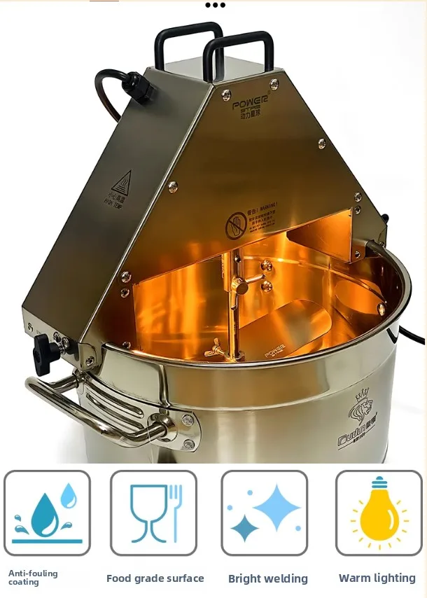 خلاط صلصة المربى الكهربائي خلاط الطبخ 10 لتر وعاء الطبخ آلة القلي ووك للاستخدام المنزلي التجاري