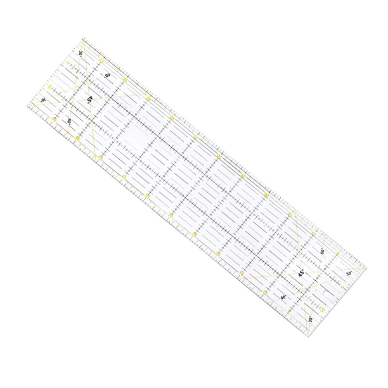 Handmade Patchwork Feet Tailor Quilting Tools Acrylic Material 60x15cm Patchwork Measuring Ruler Seam Sewing Scale Ruler