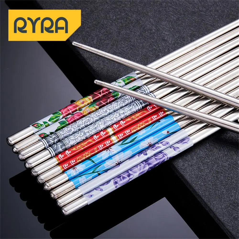 Stainless Steel Chopsticks Convenient Durable 5 Options Available Gift Idea Approximately 16g Restaurant Supplies Easy To Clean