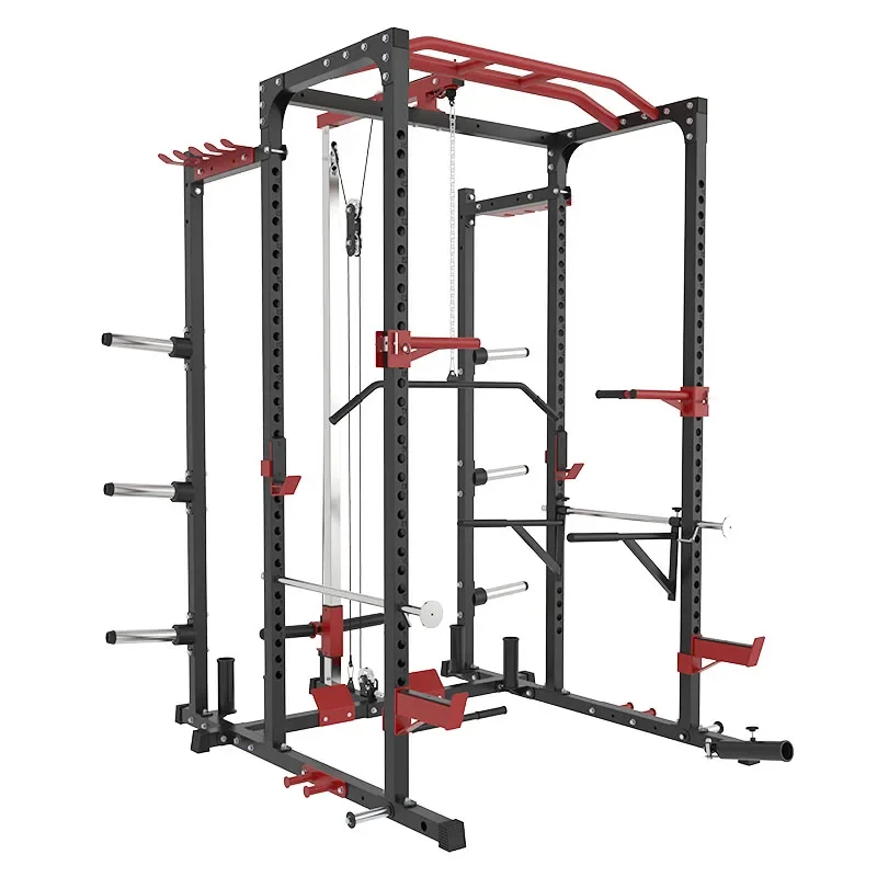 Multi-Function Smith Machine Cable Crossover Combined Power Rack for Gym