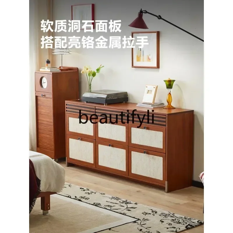 54Nordic nine-bucket cabinet, dining side cabinet, integrated bedroom with wall, solid wood storage, bedside cabinetSSS