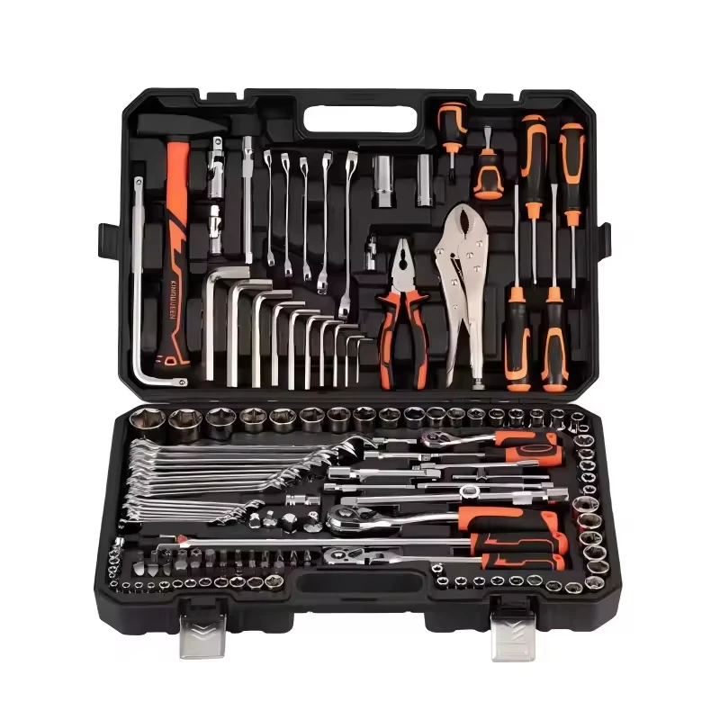 

150-Piece Heavy Duty Auto Motorcycle Repair Tool Box Set Socket Wrench Tube Combination with 1 Year Warranty OEM Customizable